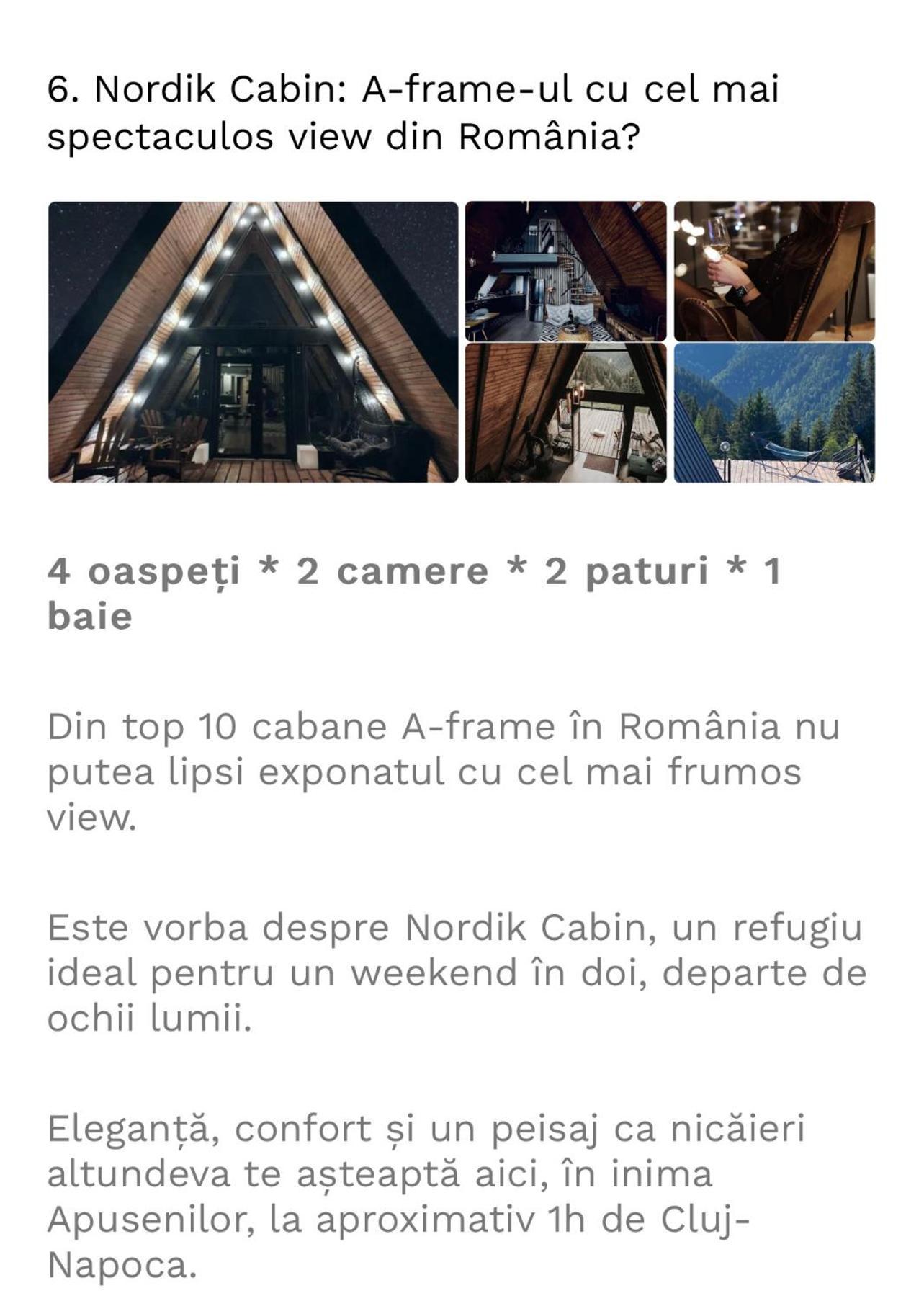 Nordik Cabin - Aframe With 2 Bedrooms Mărişel Exteriör bild